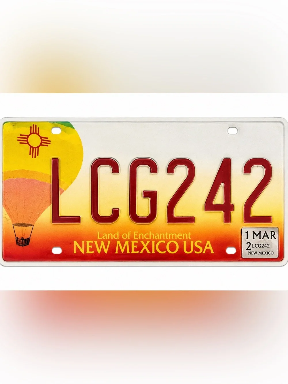 New Mexico Land of Enchantment License Plate